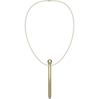IBIZA - STIMOLATORE TASCABILE PER CLITORIDE A COLLANA CARICATORE USB 12 MODALITÀ DI VIBRAZIONE ORO 12,2 X 1,5