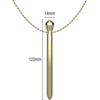 IBIZA - STIMOLATORE TASCABILE PER CLITORIDE A COLLANA CARICATORE USB 12 MODALITÀ DI VIBRAZIONE ORO 12,2 X 1,5