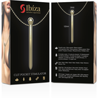 IBIZA - STIMOLATORE TASCABILE PER CLITORIDE A COLLANA CARICATORE USB 12 MODALITÀ DI VIBRAZIONE ORO 12,2 X 1,5