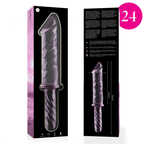 NEBULA SERIES BY IBIZA - MODELO 24 DILDO DE VIDRIO BOROSILICATO ROSA 28.5 CM -O- 5 CM
