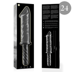 NEBULA SERIES BY IBIZA - MODELO DILDO DE CRISTAL BOROSILICATO TRANSPARENTE 24 28.5 CM -O- 5 CM