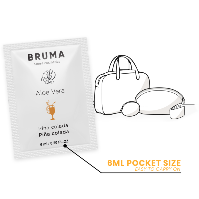 BRUMA - PINA COLADA FLAVORED ALOE VERA LUBRICATING GEL 6 ML