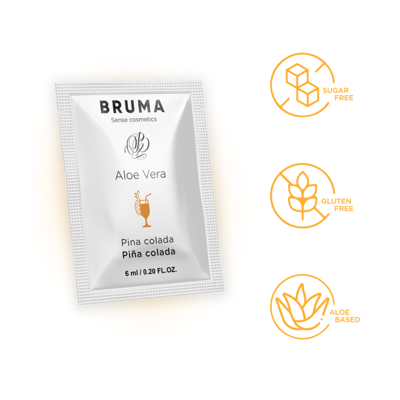 BRUMA - PINA COLADA FLAVORED ALOE VERA LUBRICATING GEL 6 ML