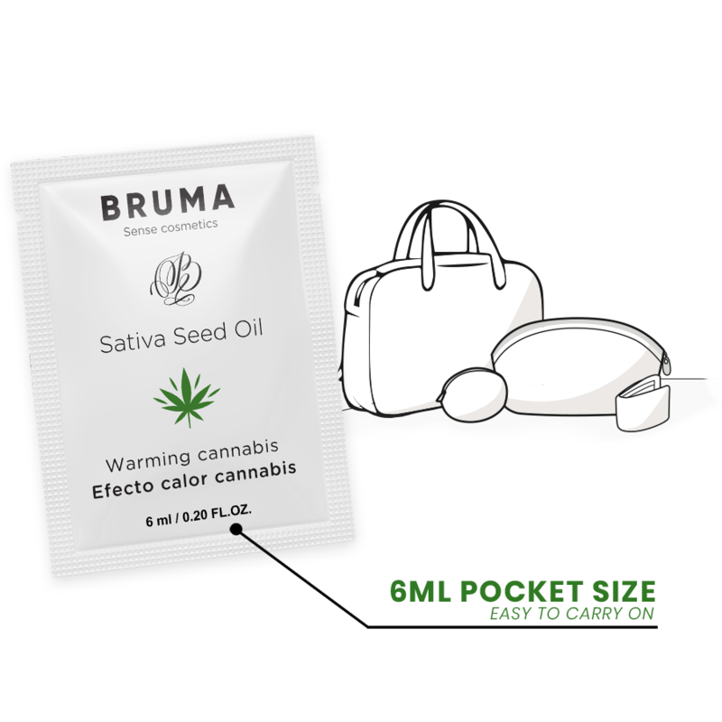 BRUMA - OLIO DI SEMI DI SATIVA GEL LUBRIFICANTE RISCALDANTE AROMA CANNABIS 6 ML