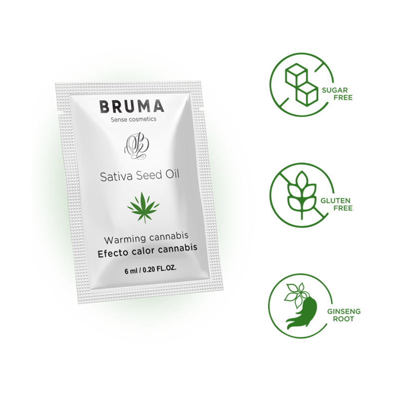 BRUMA - OLIO DI SEMI DI SATIVA GEL LUBRIFICANTE RISCALDANTE AROMA CANNABIS 6 ML