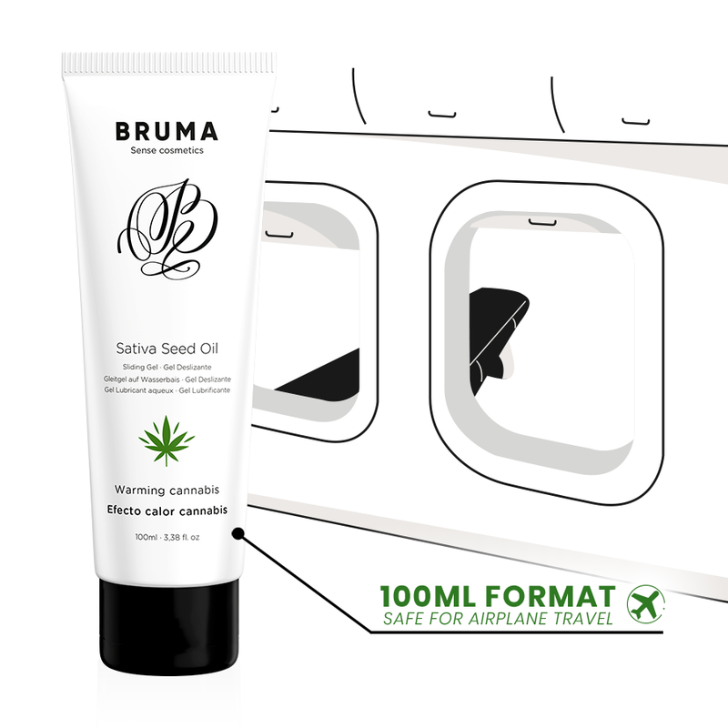 BRUMA - SATIVA SEED OIL WARMING GLIDING GEL CANNABIS FLAVOR 100 ML