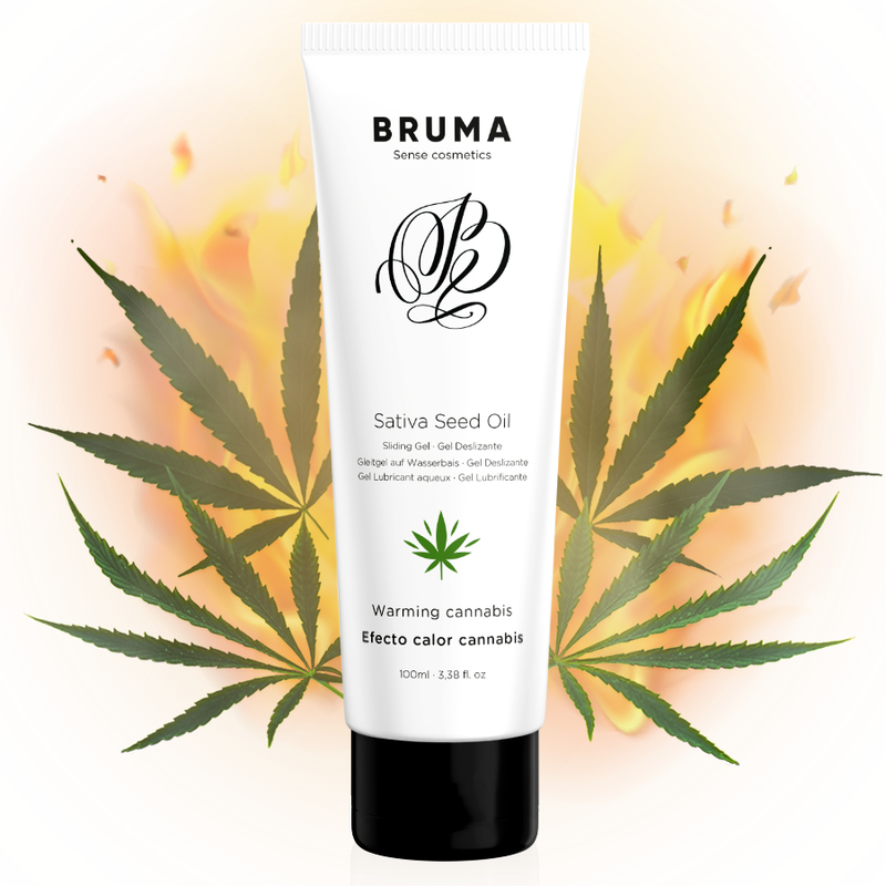 BRUMA - SATIVA SEED OIL WARMING GLIDING GEL CANNABIS FLAVOR 100 ML