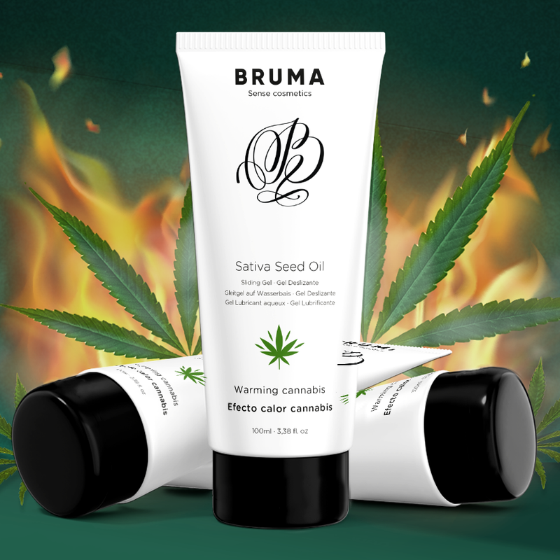 BRUMA - SATIVA SEED OIL WARMING GLIDING GEL CANNABIS FLAVOR 100 ML