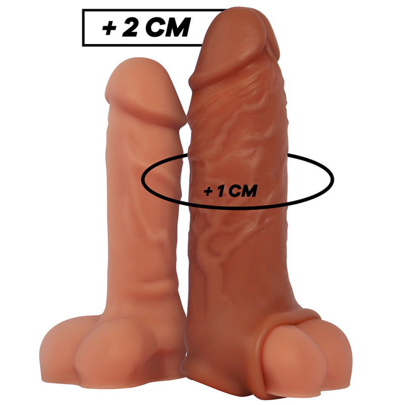 VIRILXL - ESTENSIONE PENIENA MARRONE IN SILICONE LIQUIDO V9