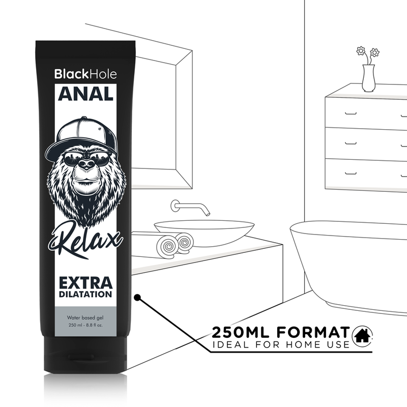 BLACK HOLE - GEL DE DILATACIÓN ANAL A BASE DE AGUA 250 ML
