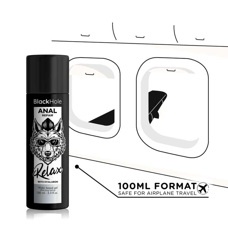 BLACK HOLE - RIPARAZIONE ANALE RELAX A BASE D'ACQUA CON IALURONE 100 ML