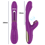 INTENSE - ATENEO VIBRATORE MULTIFUNZIONE RICARICABILE A 7 VIBRAZIONI CON LINGUA OSCILLANTE E ASPIRAZIONE VIOLA