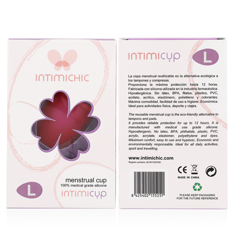 INTIMICHIC - COPPA MESTRUALE IN SILICONE MEDICALE - TAGLIA L