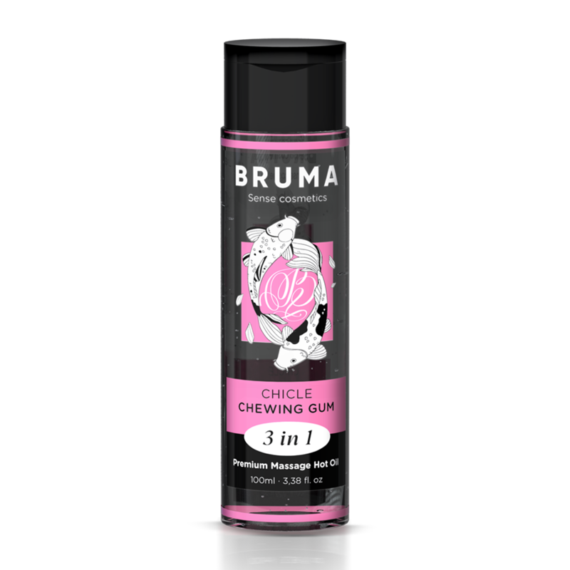 BRUMA - OLIO DA MASSAGGIO PREMIUM EFFETTO CALORE GUSTO GOMMA DA MASTICARE 3 IN 1 - 100 ML