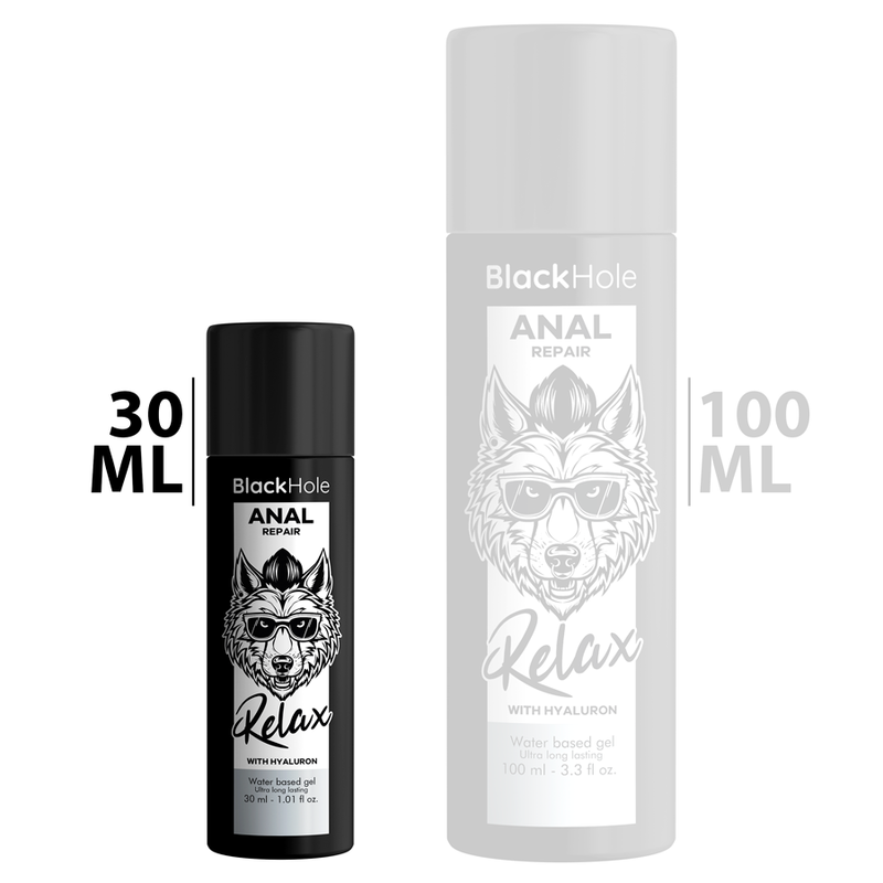 BLACK HOLE - RIPARAZIONE ANALE RELAX A BASE D'ACQUA CON IALURON 30 ML