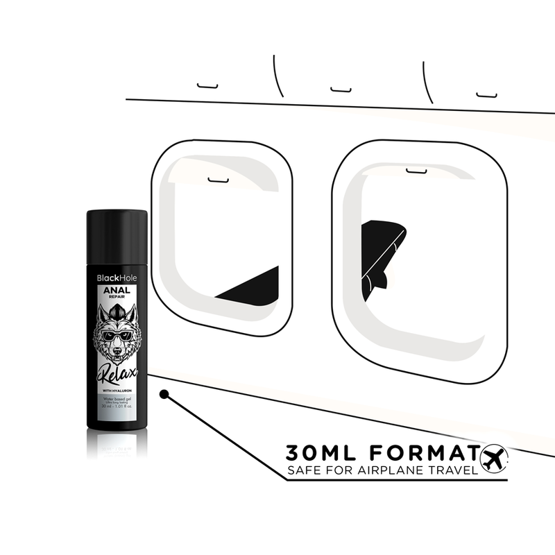 BLACK HOLE - RIPARAZIONE ANALE RELAX A BASE D'ACQUA CON IALURON 30 ML