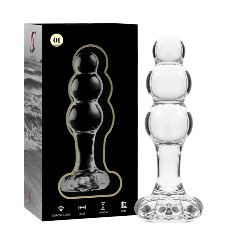 NEBULA SERIES BY IBIZA - MODELLO 1 TAPPO IN VETRO BOROSILICATO TRASPARENTE 10,5 CM -O- 3 CM