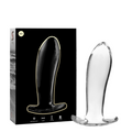 NEBULA SERIES BY IBIZA - ANAL PLUG MODELLO 5 VETRO BOROSILICATO TRASPARENTE 12,5 CM -Ø- 3,5 CM
