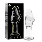 NEBULA SERIES BY IBIZA - ANAL PLUG MODELLO 6 VETRO BOROSILICATO TRASPARENTE 12,5 CM -Ø- 4 CM