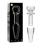 NEBULA SERIES BY IBIZA - ANAL PLUG MODEL 7 CLEAR BOROSILICATE GLASS 13.5 CM -O- 3 CM