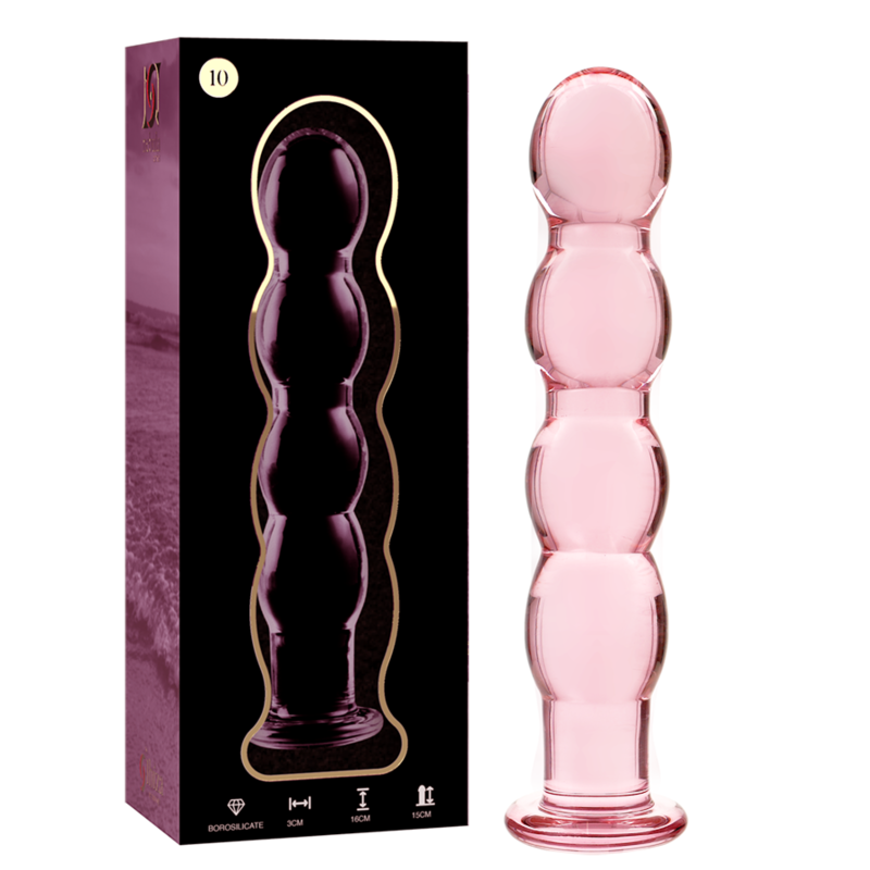 NEBULA SERIES BY IBIZA - MODELO 10 DILDO DE VIDRIO BOROSILICATO ROSA 16.5 CM -O- 3.5 CM