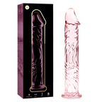 NEBULA SERIES BY IBIZA - MODELLO 12 DILDO IN VETRO BOROSILICATO ROSA 17 CM -O- 3,5 CM