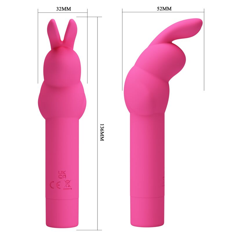 PRETTY LOVE - GERARDO FUCHSIA SILICONE RABBIT VIBRATOR