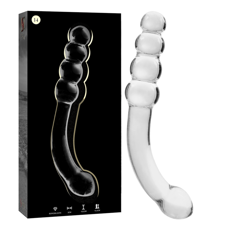 NEBULA SERIES BY IBIZA - MODELO 14 CONO DE VIDRIO DE BOROSILICATO TRANSPARENTE 18.5 CM -O- 3 CM