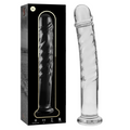 NEBULA SERIES BY IBIZA - MODELO DILDO DE CRISTAL BOROSILICATO TRANSPARENTE 18.5 CM -O- 3 CM