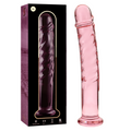 NEBULA SERIES BY IBIZA - MODELLO 16 DILDO IN VETRO BOROSILICATO ROSA 18,5 CM -O- 3 CM