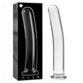 NEBULA SERIES BY IBIZA - MODELO 17 DILDO DE CRISTAL DE BOROSILICATO TRANSPARENTE 18.5 CM -O- 3 CM