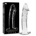 NEBULA SERIES BY IBIZA - MODELO 19 DILDO DE CRISTAL DE BOROSILICATO TRANSPARENTE 18.5 CM -O- 4 CM