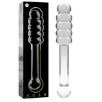 NEBULA SERIES BY IBIZA - MODELO 20 DILDO DE CRISTAL DE BOROSILICATO TRANSPARENTE 20.5 CM -O- 3 CM