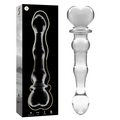 NEBULA SERIES BY IBIZA - MODELO 21 DILDO DE CRISTAL DE BOROSILICATO TRANSPARENTE 20.5 CM -O- 3.5 CM