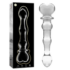 NEBULA SERIES BY IBIZA - MODELO 21 DILDO DE CRISTAL DE BOROSILICATO TRANSPARENTE 20.5 CM -O- 3.5 CM