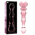 NEBULA SERIES BY IBIZA - MODEL 21 PINK BOROSILICATE GLASS DILDO 20.5 CM -O- 3.5 CM