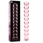 NEBULA SERIES BY IBIZA - MODEL 22 PINK BOROSILICATE GLASS DILDO 21.5 CM -Ø- 2.5 CM