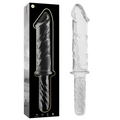 NEBULA SERIES BY IBIZA - MODELO DILDO DE CRISTAL BOROSILICATO TRANSPARENTE 24 28.5 CM -O- 5 CM