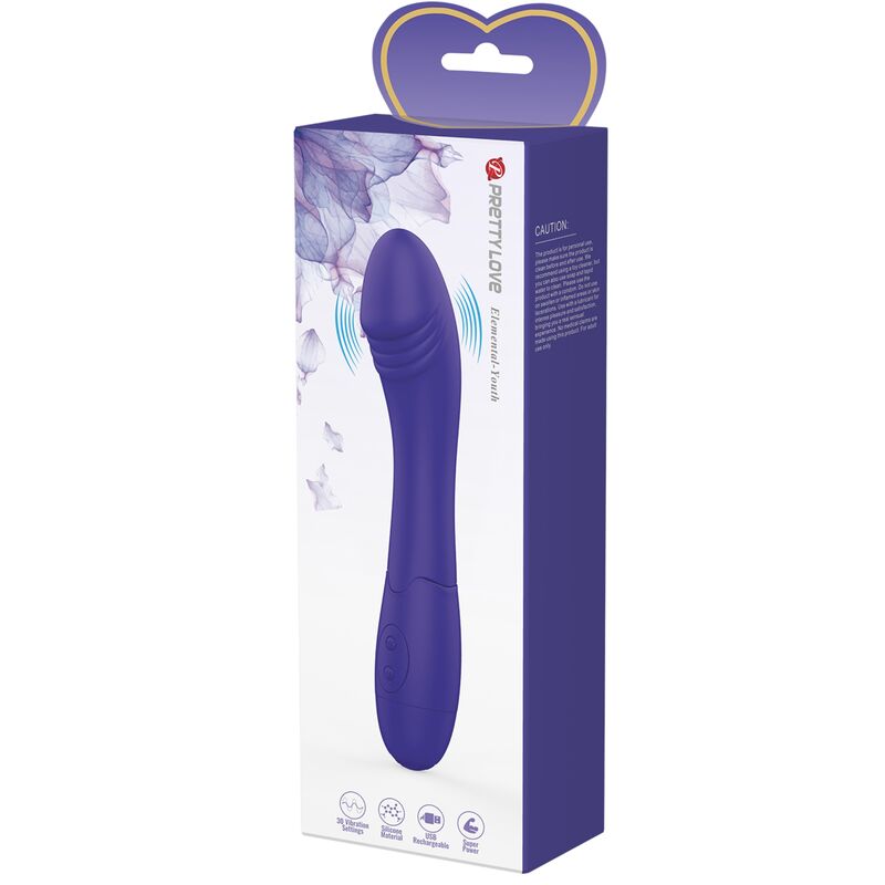 PRETTY LOVE - DILDO VIBRANTE VIOLA ELEMENTAL YOUTH