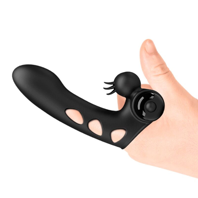 PRETTY LOVE - ORLANDO BLACK VIBRATING FINGER SLEEVE
