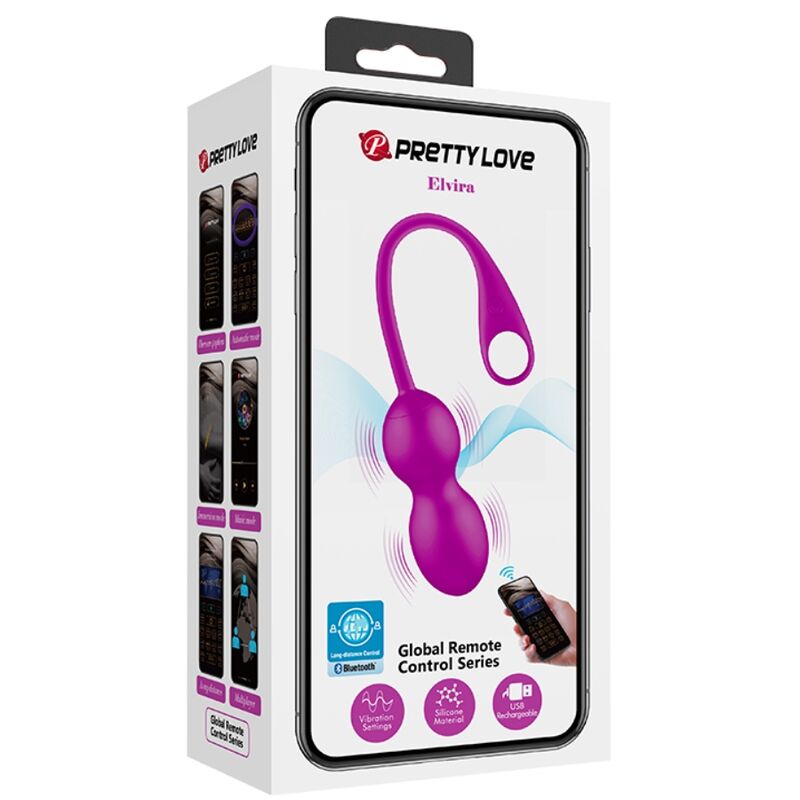 PRETTY LOVE - ELVIRA RECHARGEABLE VIBRATING BULLETS PURPLE