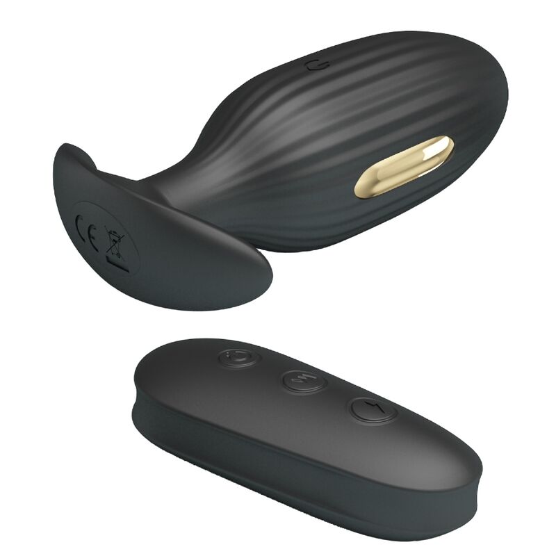 PRETTY LOVE - VIBRADOR ANAL RECARGABLE KELLY PLUG NEGRO