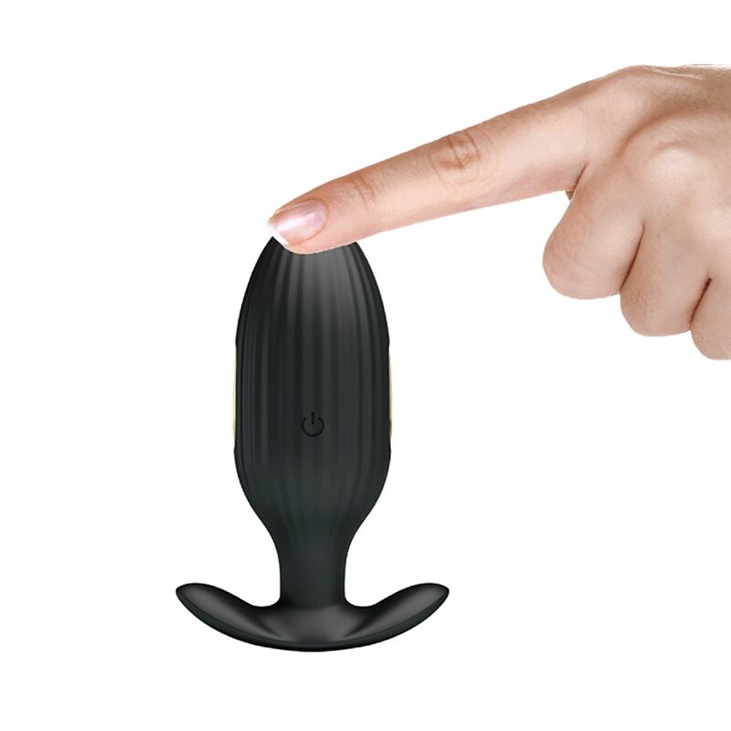 PRETTY LOVE - VIBRADOR ANAL RECARGABLE KELLY PLUG NEGRO
