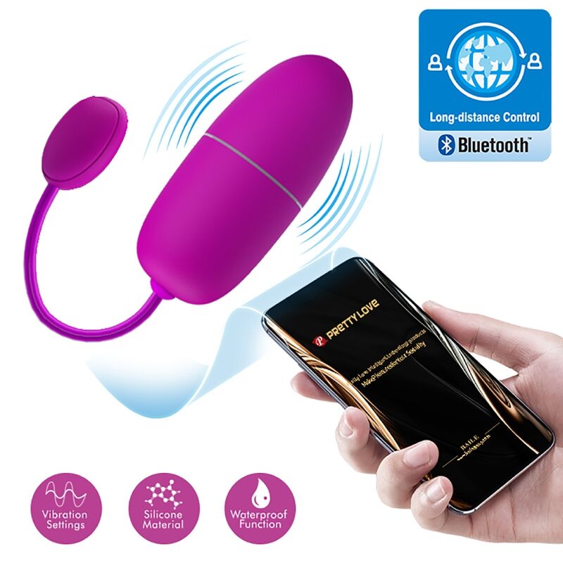 PRETTY LOVE - HUEVO VIBRADOR NYMPH CONTROLADO POR APP VIOLETA