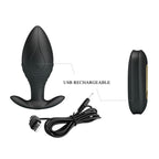 PRETTY LOVE - REGINA RECHARGEABLE ANAL PLUG BLACK