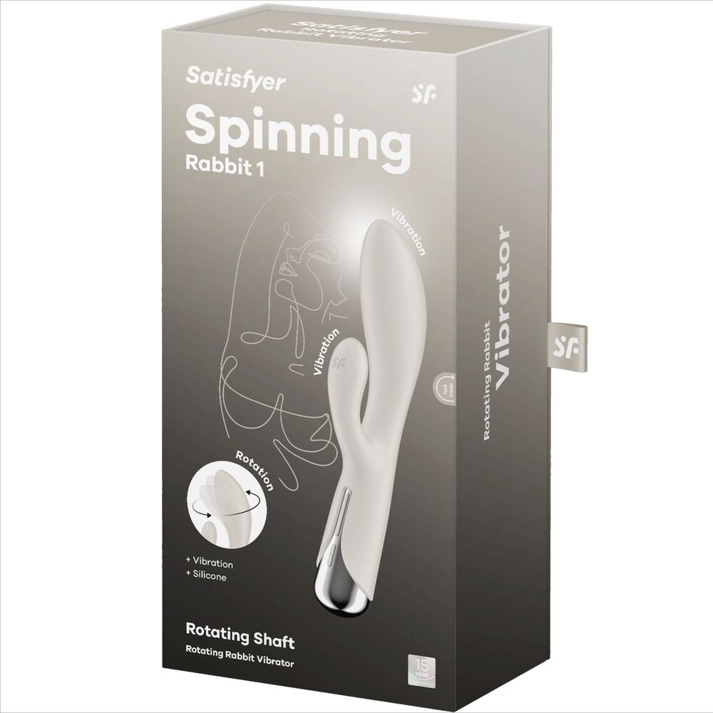 SATISFYER - SPINNING RABBIT 1 ESTIMULACIÓN DE CLÍTORIS Y PUNTO G BEIGE