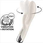 SATISFYER - SPINNING RABBIT 1 ESTIMULACIÓN DE CLÍTORIS Y PUNTO G BEIGE