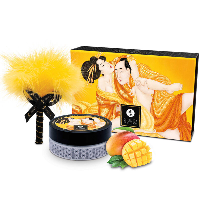 SHUNGA - KIT DI POLVERE DA MASSAGGIO COMMESTIBILE AL MANGO