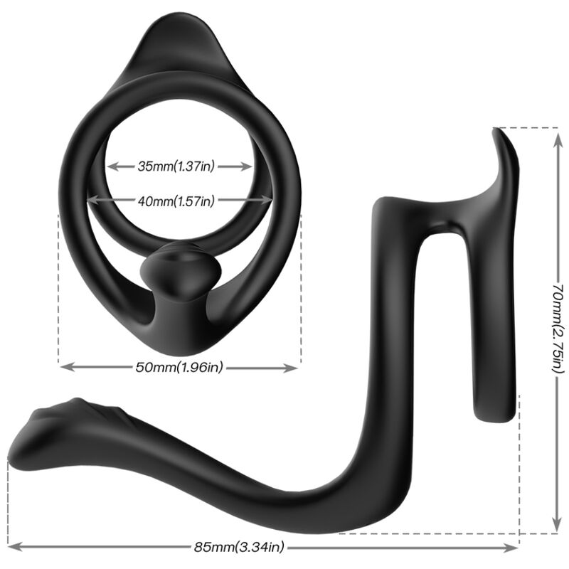 ARMONY - GUAINA DOPPIO ANELLO ANALE NERA
