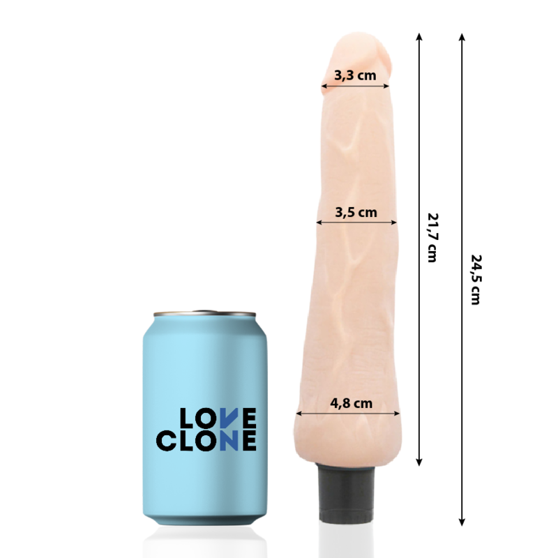 LOVECLONE - VIBRADOR AUTOLUBRICANTE RAGNAR 24.5 CM -O- 3.5 CM